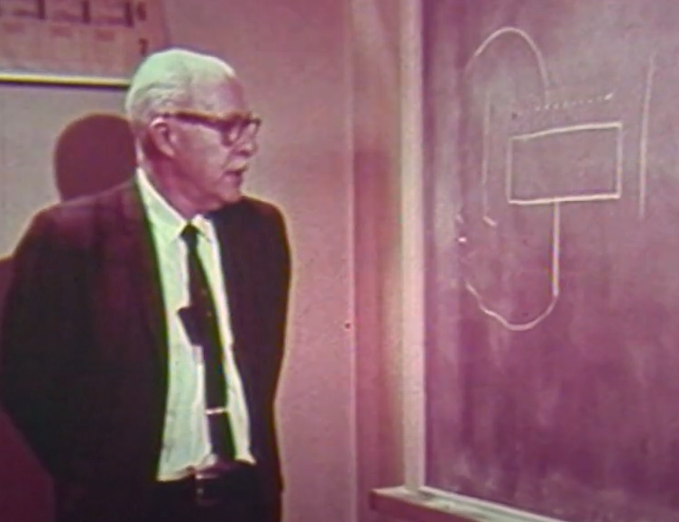 Bardeen explaining electrolyte experiment